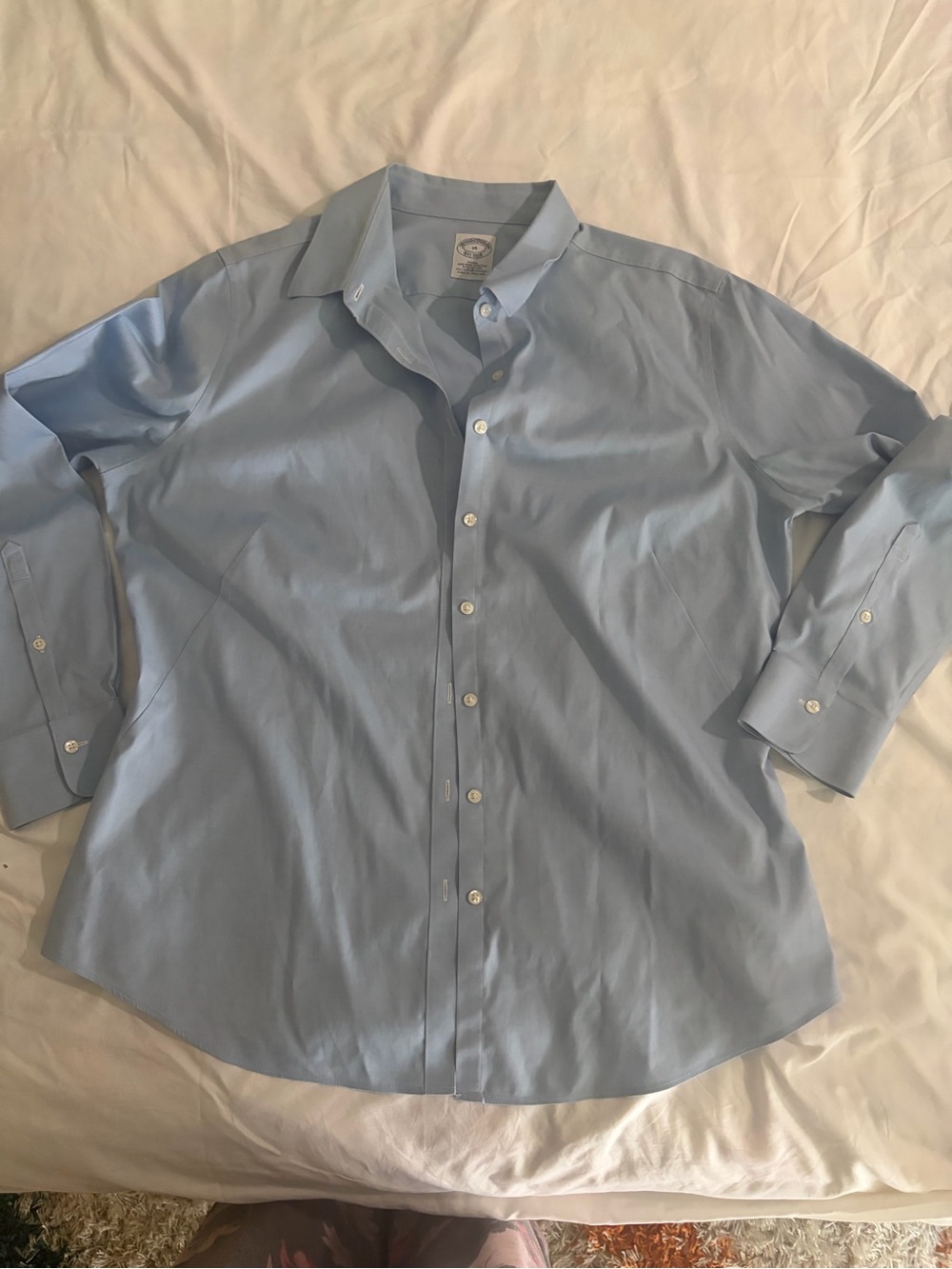 Brooks Brothers Pale Blue Men's Dress Shirt - Spread Collar